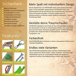 Broschüre Fatmoose Spielturm Kletterturm aus Holz mit grüner Rutsche