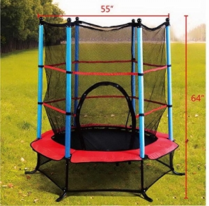 Foto vom Gartentrampolin 140cm mit Sicherheitsnetz Kinder Trampolin Sicherheitsrampolin