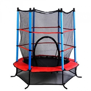 Gartentrampolin 140cm mit Sicherheitsnetz Kinder Trampolin Sicherheitsrampolin