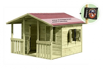 Gartenpirat® Kinderspielhaus Lisa aus Holz mit Veranda