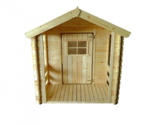 Detailansicht Kinderspielhaus - 1,75 x 1,30 Meter aus Blockbohlen