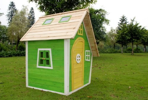 Seitenansicht Kinderspielhaus NELE - Spielhaus aus Holz