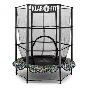 Klarfit Rocketkid 5 Trampolin 140cm Sicherheitsnetz Bungeefederung Frontansicht
