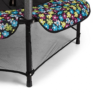 Details Muster vom Klarfit Rocketkid 5 Trampolin 140cm Sicherheitsnetz Bungeefederung