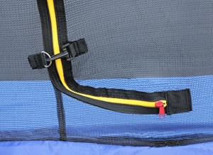 Detailaufnahmen Reissverschluss SixBros. SixJump 2,10 M Gartentrampolin Orange Trampolin mit Sicherheitsnetz