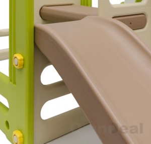 Detailansicht Rutsche Wetterfestes Spielhaus mit Rutsche & Schaukel für Kinderzimmer & Garten