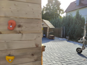 Wickey Klettertrum und Fatmoose Spielhaus