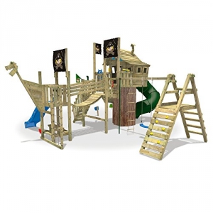 Seitenansicht WICKEY NeverLand Gold Edition Deluxe - Spielturm mit Turborutsche